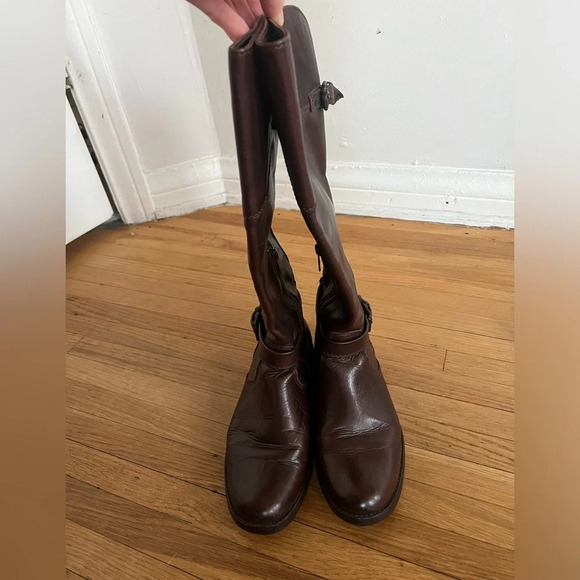 FRYE Women's Phillip Riding Boot Chocolate Brown Soft Vintage Leather | Size 7.5 - Picture 7 of 8